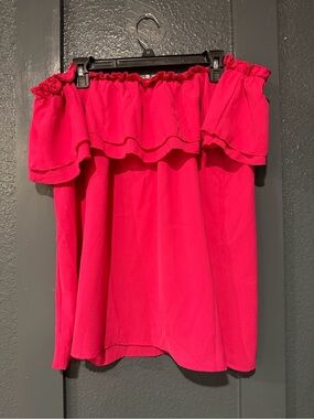NWOT SHEIN Off the Shoulder Hot Pink Top Size 1XL